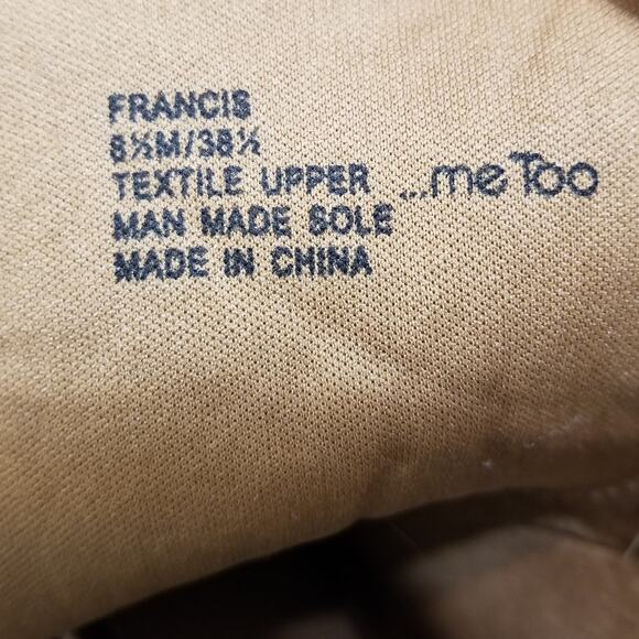 Me Too "Francis" Tan Suede Lace Up Zipper 3 1/2 in Heel Ankle Boot Size 8.5M -PO - Picture 12 of 12